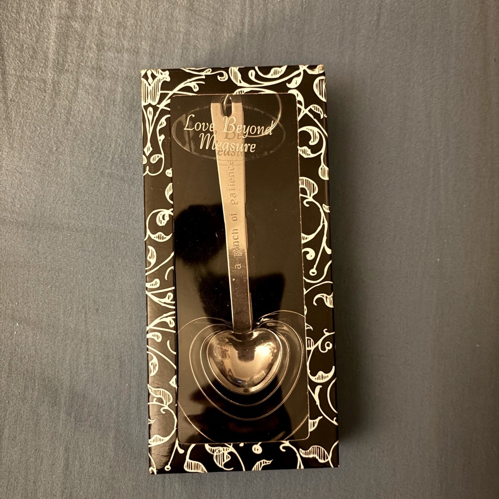 Heart shaped measuring spoons.